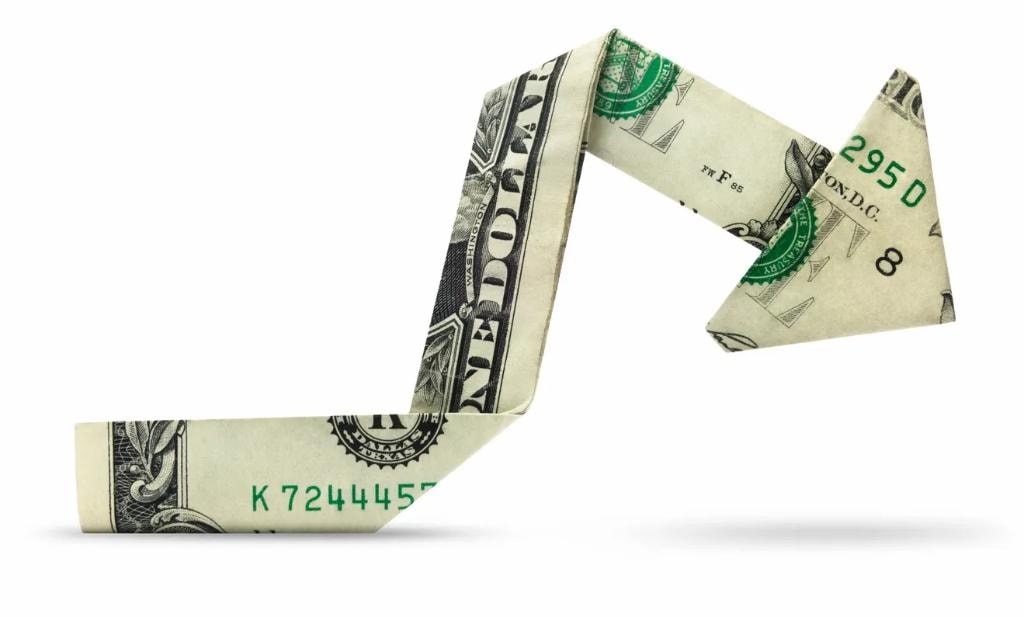 Dollar bills — IRS refund